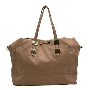Steve Madden Nude Faux Leather Convertible Satchel Bag